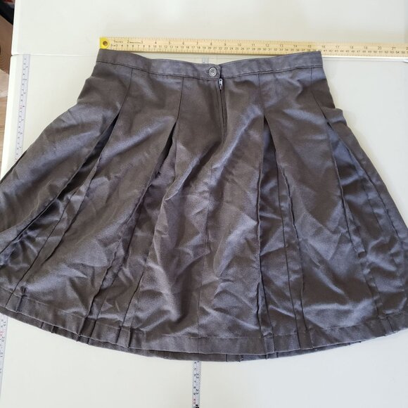 Lands End Gray Pleated Skirt Size 12  Oeko-Tex Academia Preppy School Girl - Picture 3 of 6